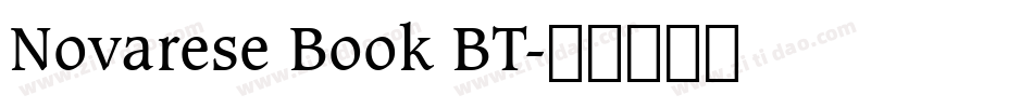 Novarese Book BT字体转换